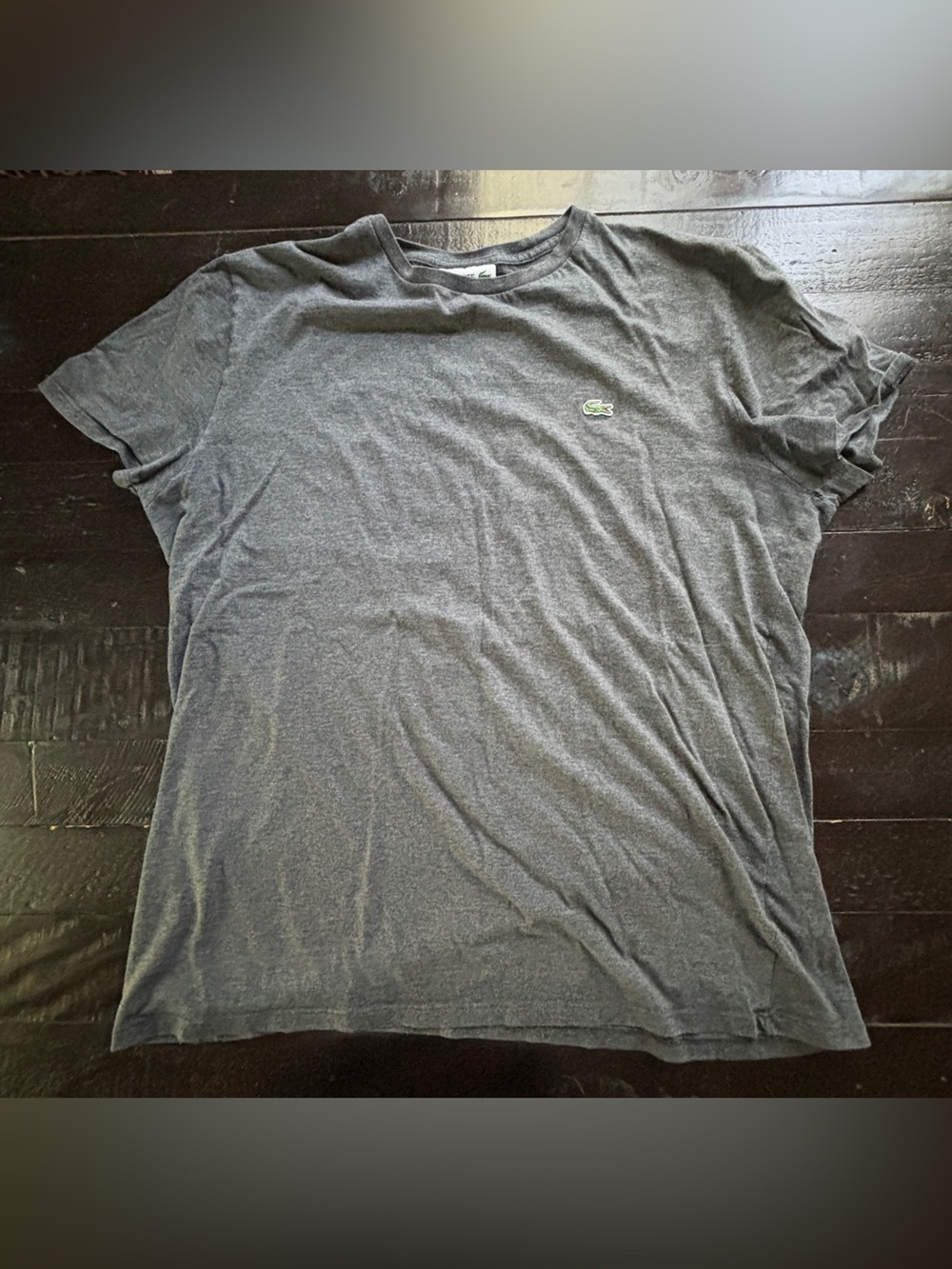 Women’s gray Lacoste tshirt, large